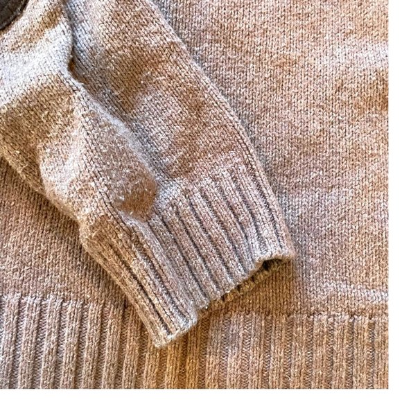 Gap Men's Knitted Pull Over Mock Neck Half Zip Up Sweater Brown M Medium - Picture 5 of 9